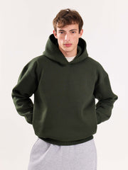 Dark Green Cropped Fit Hoodie